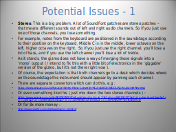 Potential Issues - 1